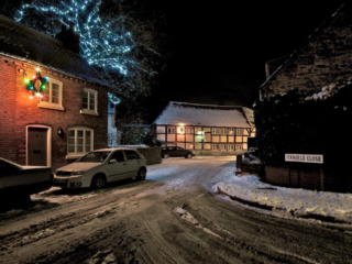 Icknield Close in the snow