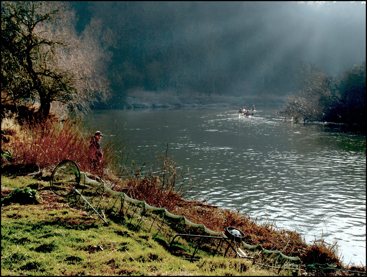Man fishing at Bidford on Avon